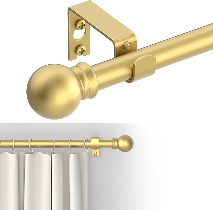 Modern Design: 5/8 Curtain rod in rustic finish,simple yet modern look fits effortlessly with you... | Amazon (US)