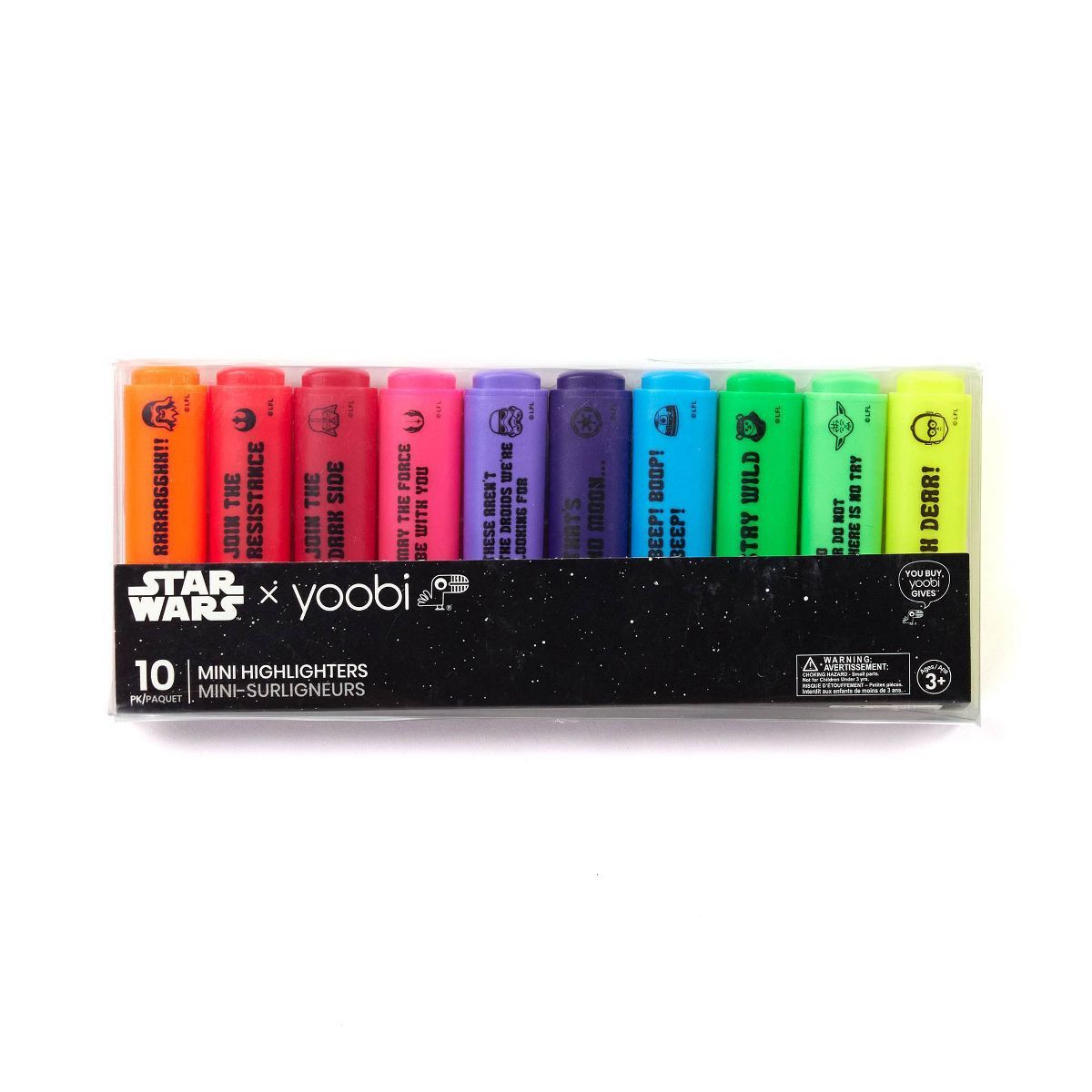10pk Mini Highlighters Star Wars Multicolor - Yoobi™ | Target