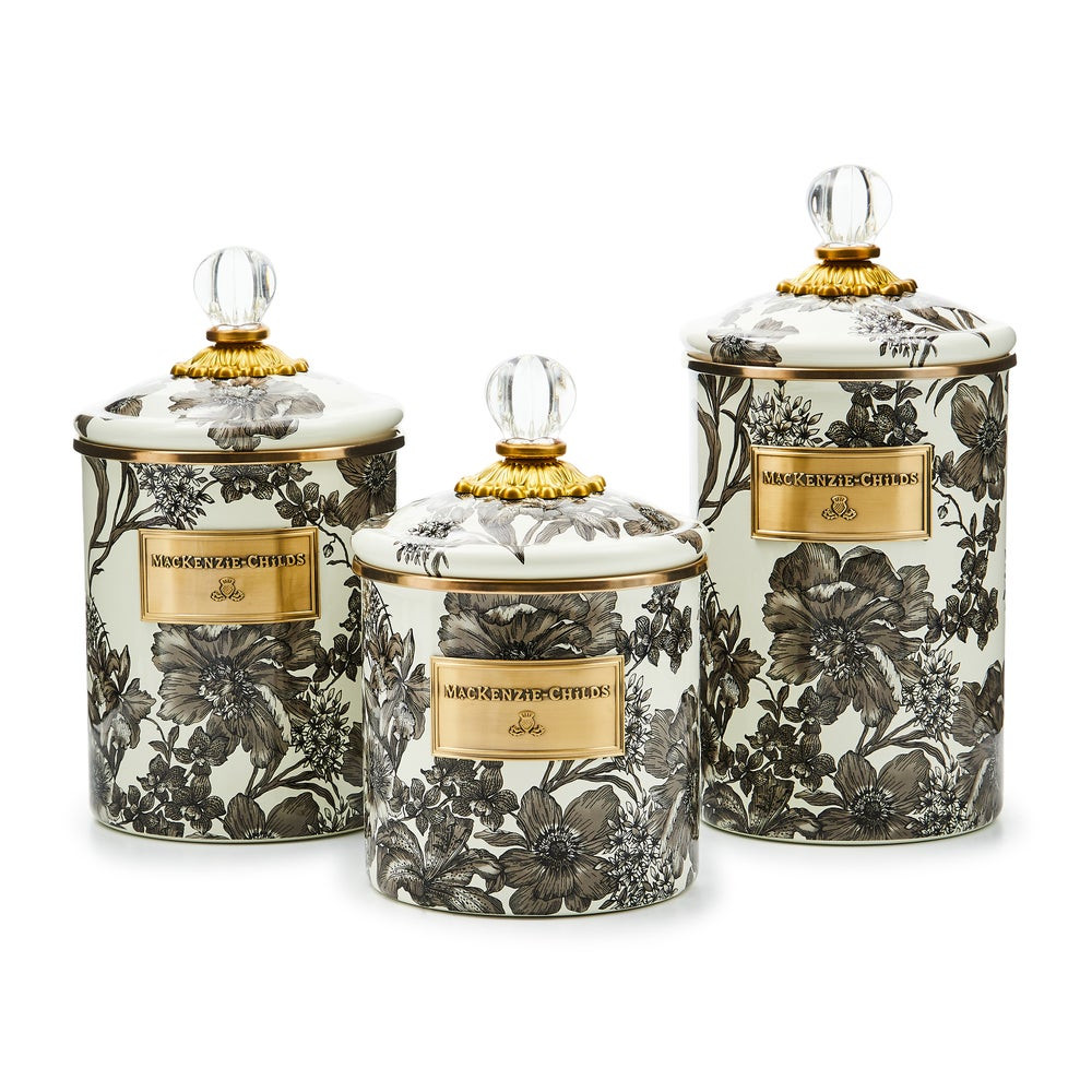 Sterling English Garden Canisters, Set of 3 | MacKenzie-Childs