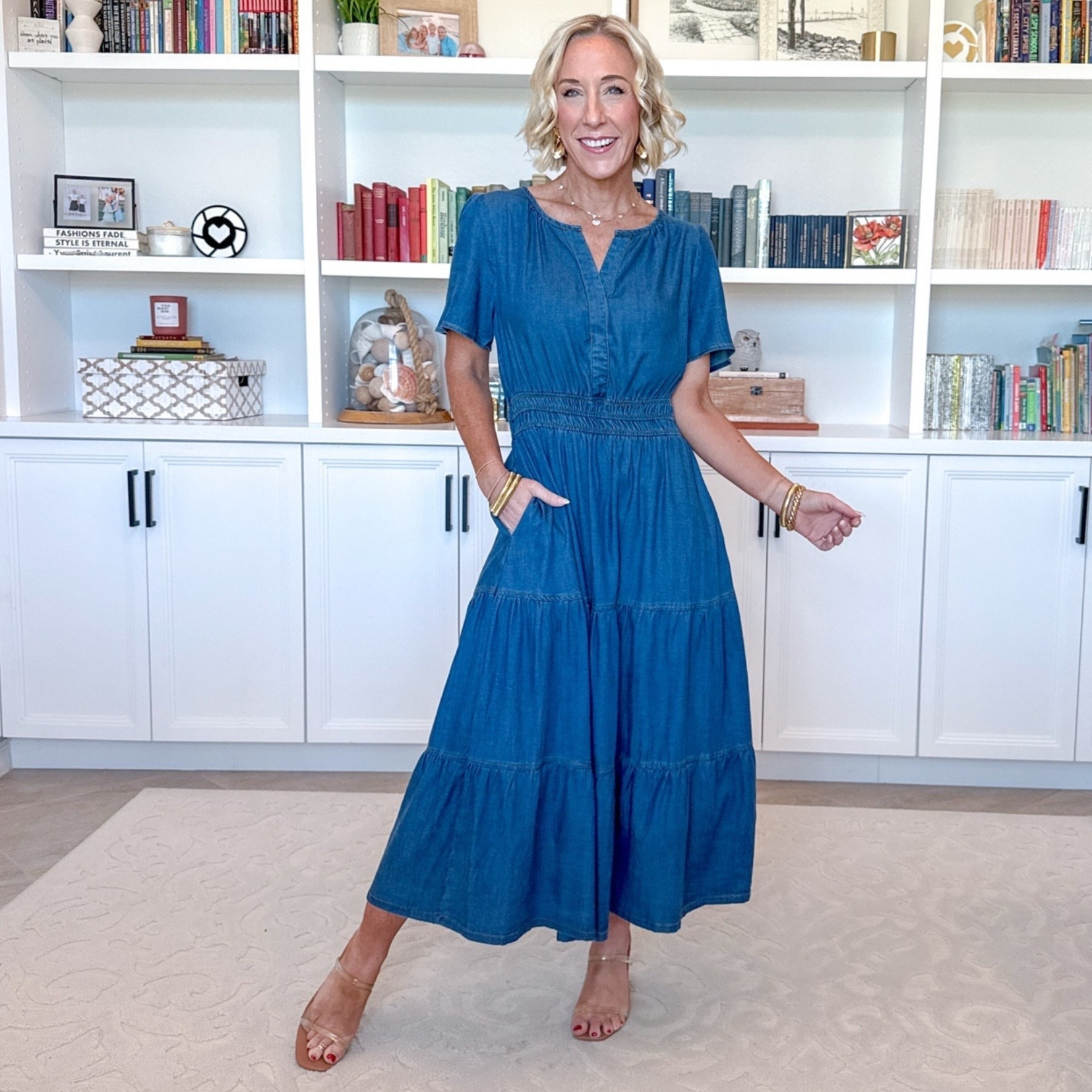 Amazon - maxi dresses for spring. Denim V Neck Empire Waist Dress - size small (runs big). 4 washes. 

 

#LTKSeasonal #LTKOver40