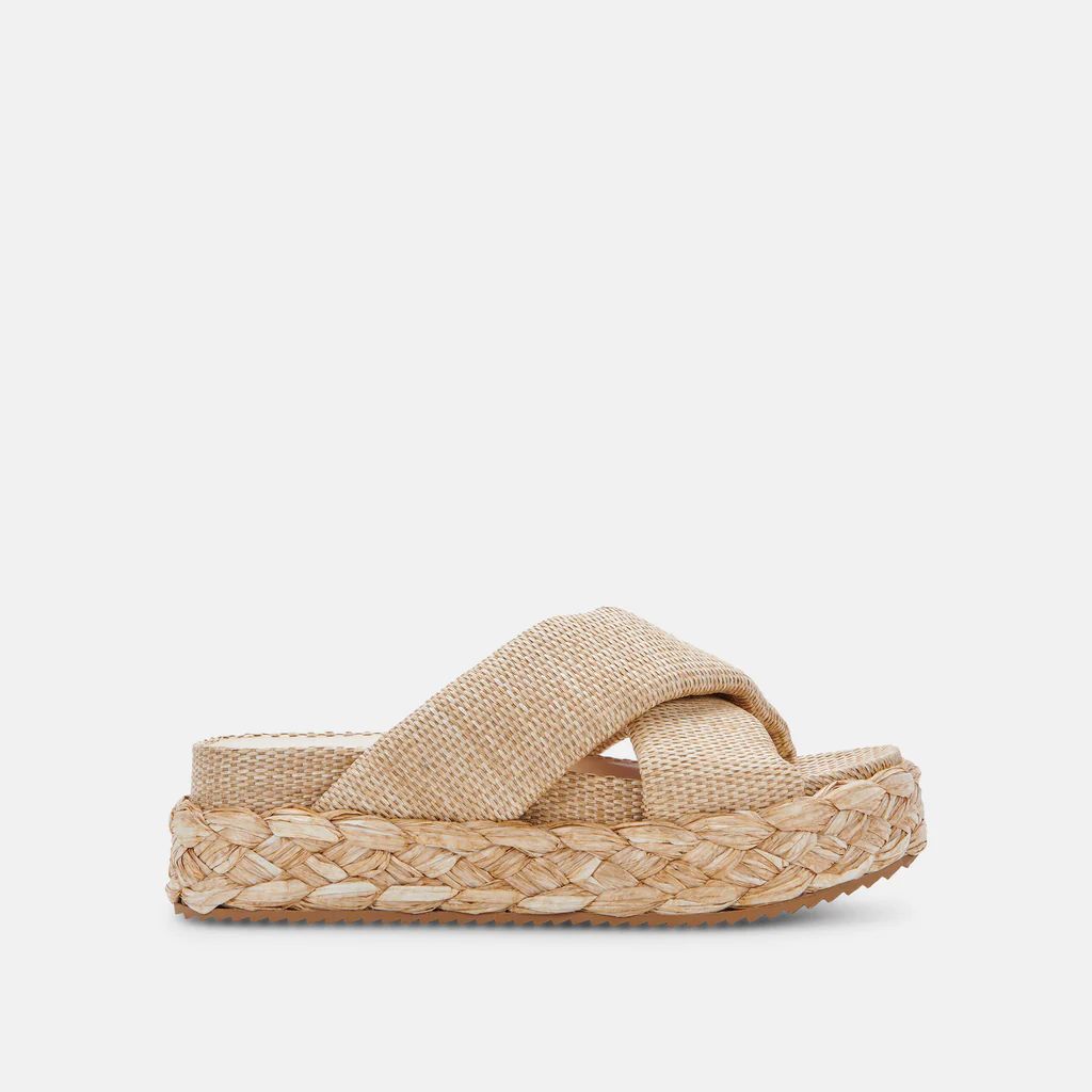 BLUME SANDALS LT NATURAL RAFFIA | DolceVita.com