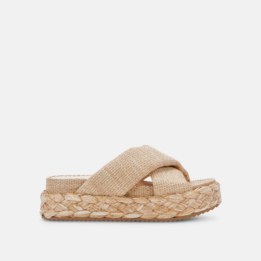 BLUME SANDALS LT NATURAL RAFFIA | DolceVita.com