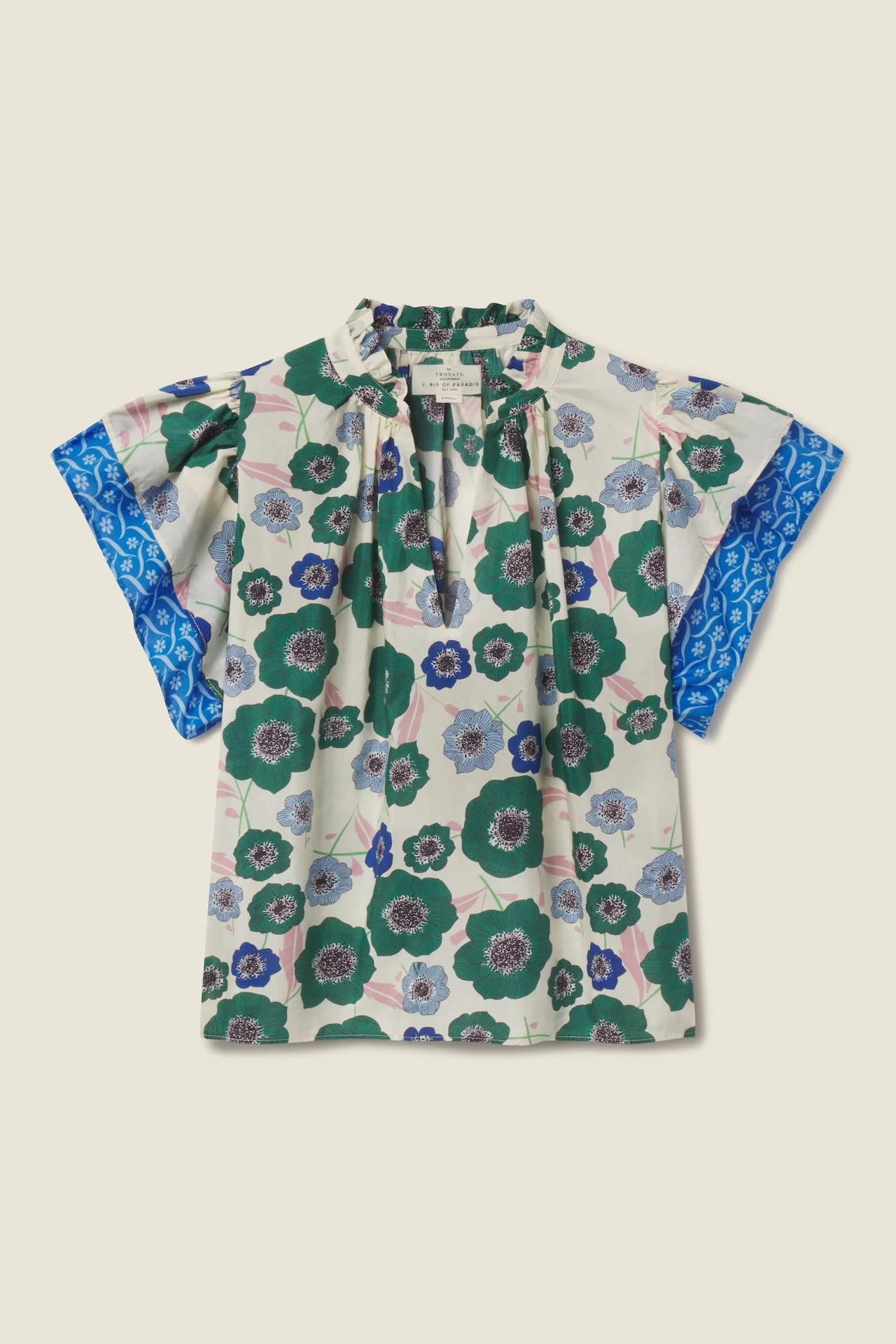 Clover Blouse Green House Bloom Border | TROVATA