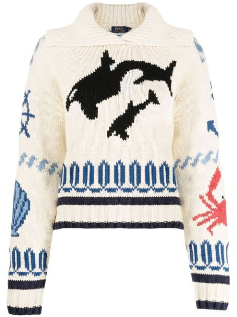 Polo Ralph Lauren nautical-motif Cotton Jumper - Farfetch | Farfetch Global