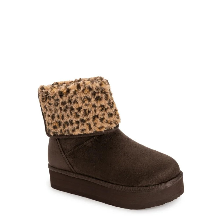 MUK LUKS Women's Adelle Cozy Platform Foldover Boot | Walmart (US)