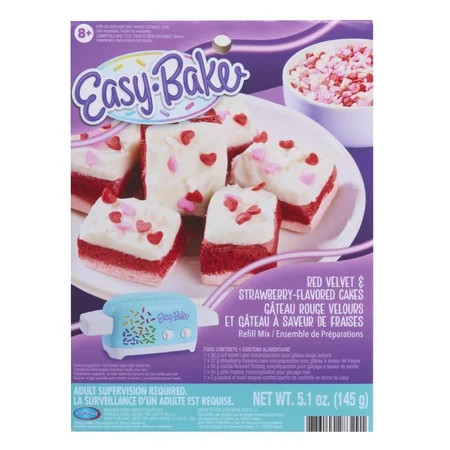 Easy-Bake Ultimate Oven Toy Red Velvet and Strawberry Cakes Refill Mix | Walmart (US)