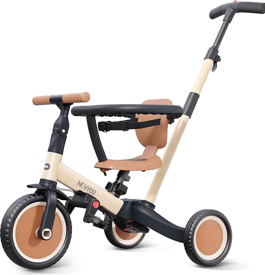 newyoo TR008 5 in 1 Toddler Tricycle with Push Handle for 1-3 Year Old Boys and Girls, Kids Push ... | Amazon (US)