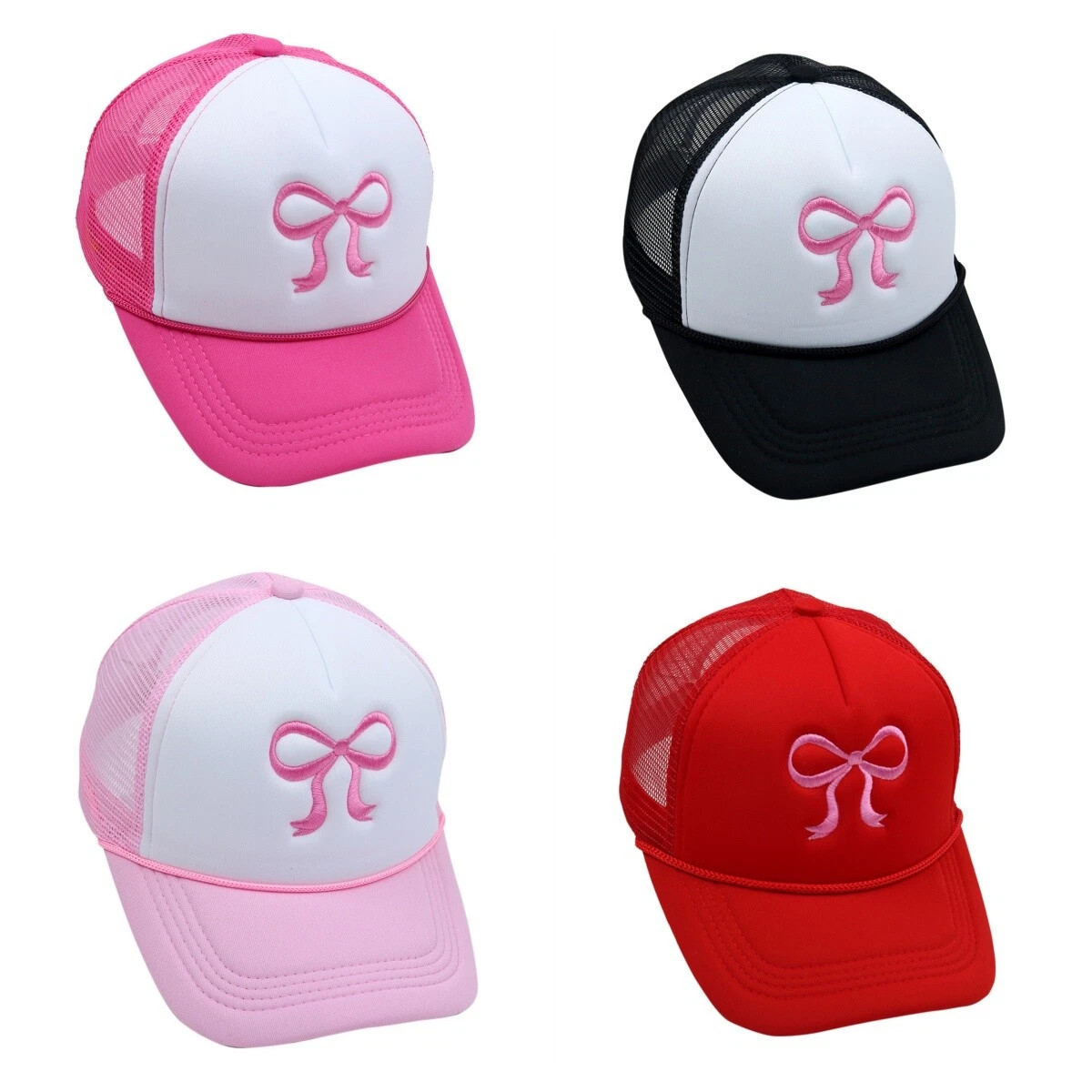 Embroidery Bow Baseball Cap Adjustable Women Sun Visor Mesh Summer Trucker Hat | eBay | eBay US