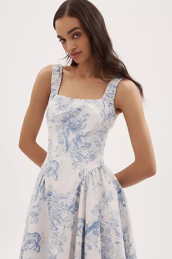Mare Mare Chinoiserie Sleeveless Fit & Flare Midi Dress | Anthropologie (US)
