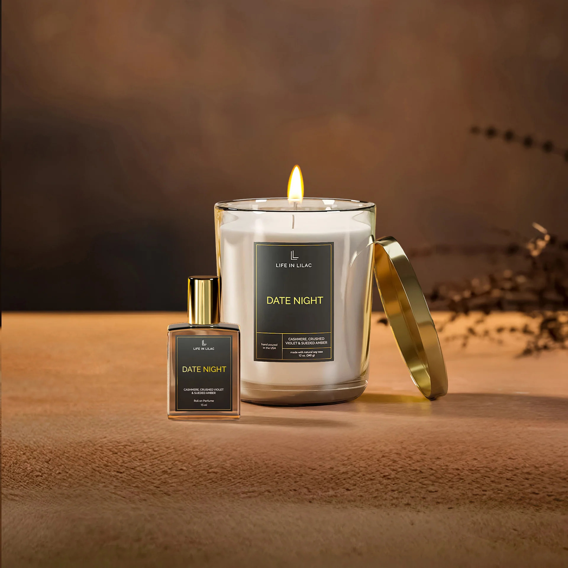 Date Night Candle And Roll On Perfume Bundle - Ships 2/9 | Life In Lilac