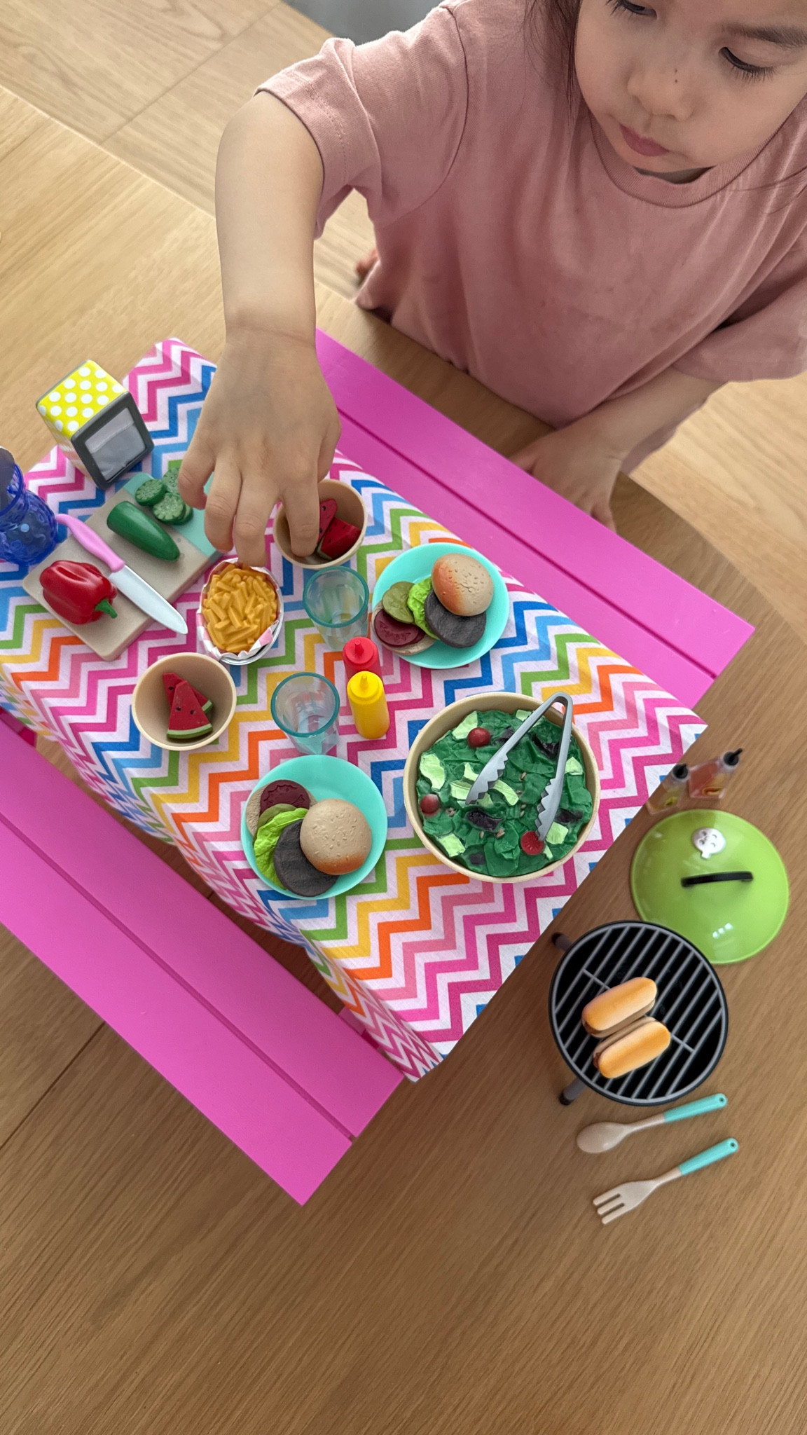 in our pretend play era! this is such a cute picnic table for summer play! #toddlertoys #picnictable #toddlermom #toddlerfinds

#LTKmomlife #LTKHome #LTKKids