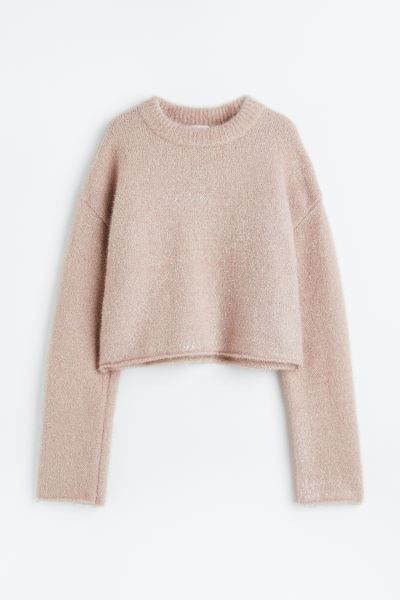 Glittery Sweater - Light beige - Ladies | H&M US | H&M (US + CA)
