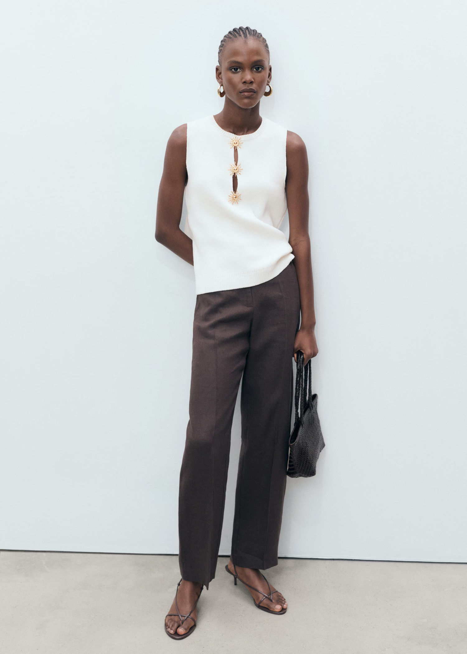 Knitted top with jewel buttons - Women | MANGO USA | Mango (US/MX/AU)