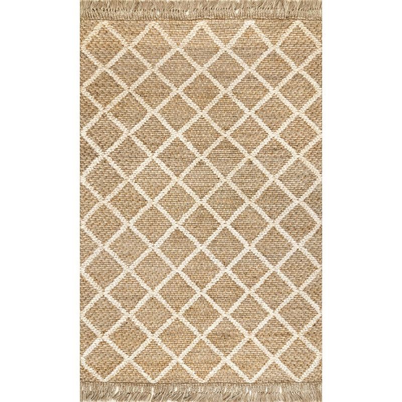 nuLOOM Hand Woven Lena Tassel Jute Area Rug | Target