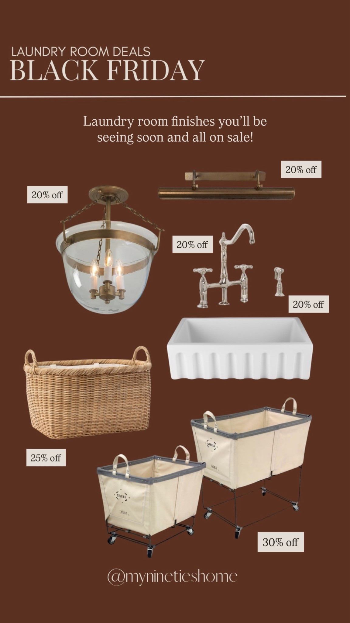 Finishes for the laundry room and all on sale this weekend!

Laundry room lighting, laundry room accessories, laundry room baskets 

#LTKHome #LTKCyberWeek #LTKSaleAlert