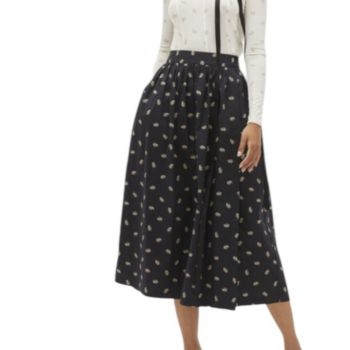 Hill House the Krista Skirt in black floral jacquard XS NWT | eBay | eBay US