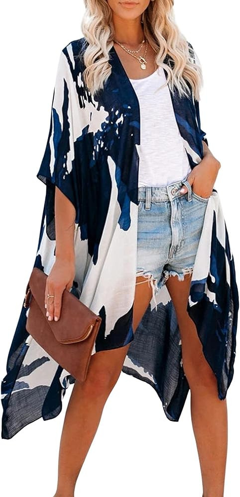 Moss Rose Women Summer Bikini Kimono Bathing Suit Cover Ups for Swimwear | Amazon (US)