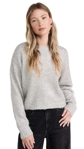Z SUPPLY Women's Tinseltown Pullover, Champagne, Metallic, Silver, XS | Amazon (US)