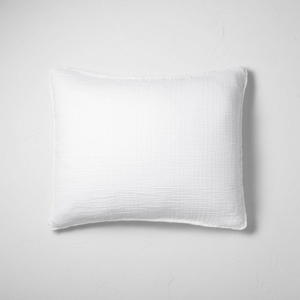 Textured Chambray Cotton Pillow Sham - Casaluna™ | Target