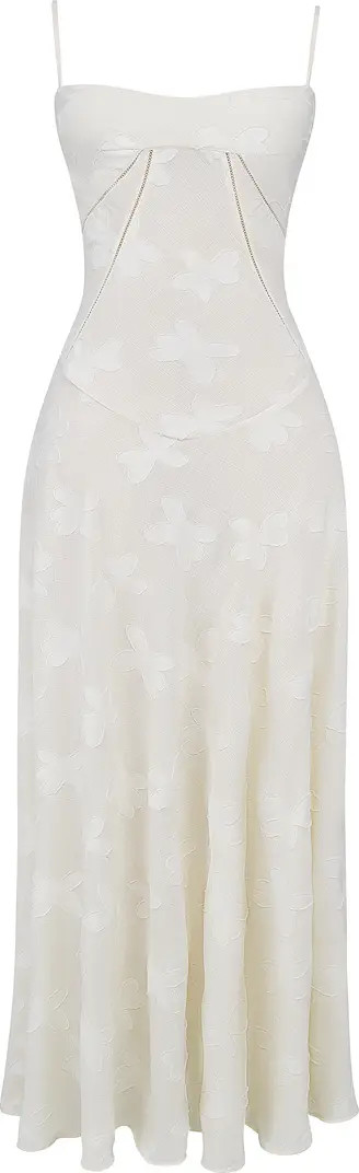 Seren Blush Sheer Lace-Up Back Gown | Nordstrom