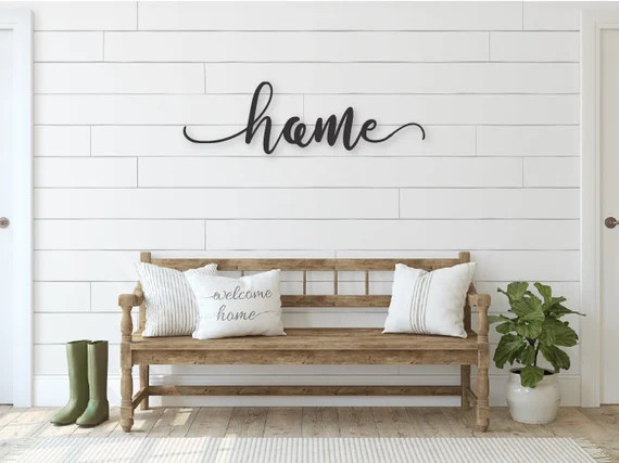 Home Sign Home Wood Sign Home Cutout 1/2" Thick Wooden Letters Home Sign Farmhouse Decor | Etsy (US)