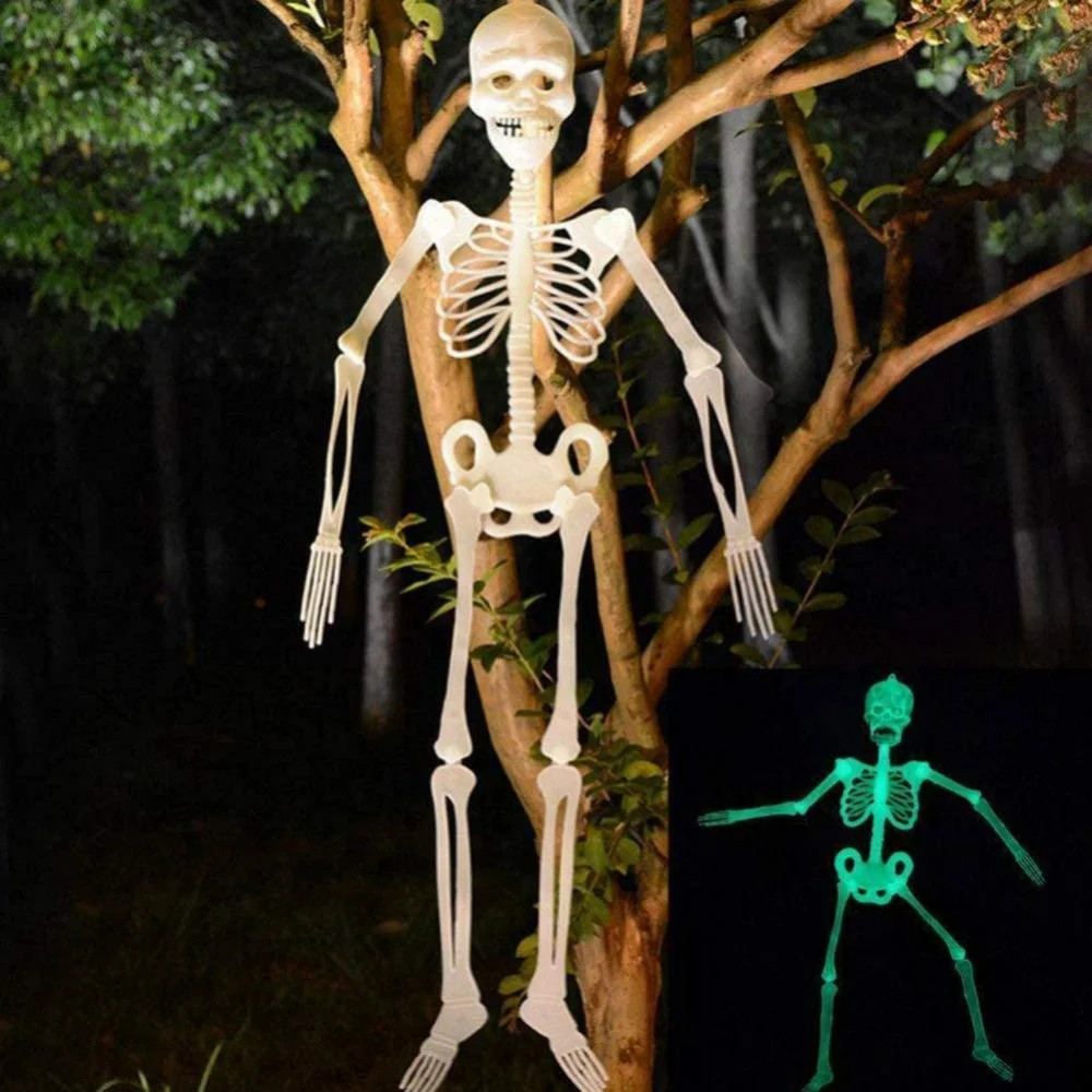 Halloween 3 Ft Skeleton Luminous Glow-in-The-Dark Skeleton for Halloween Party Bar Wall Sticker D... | Walmart (US)