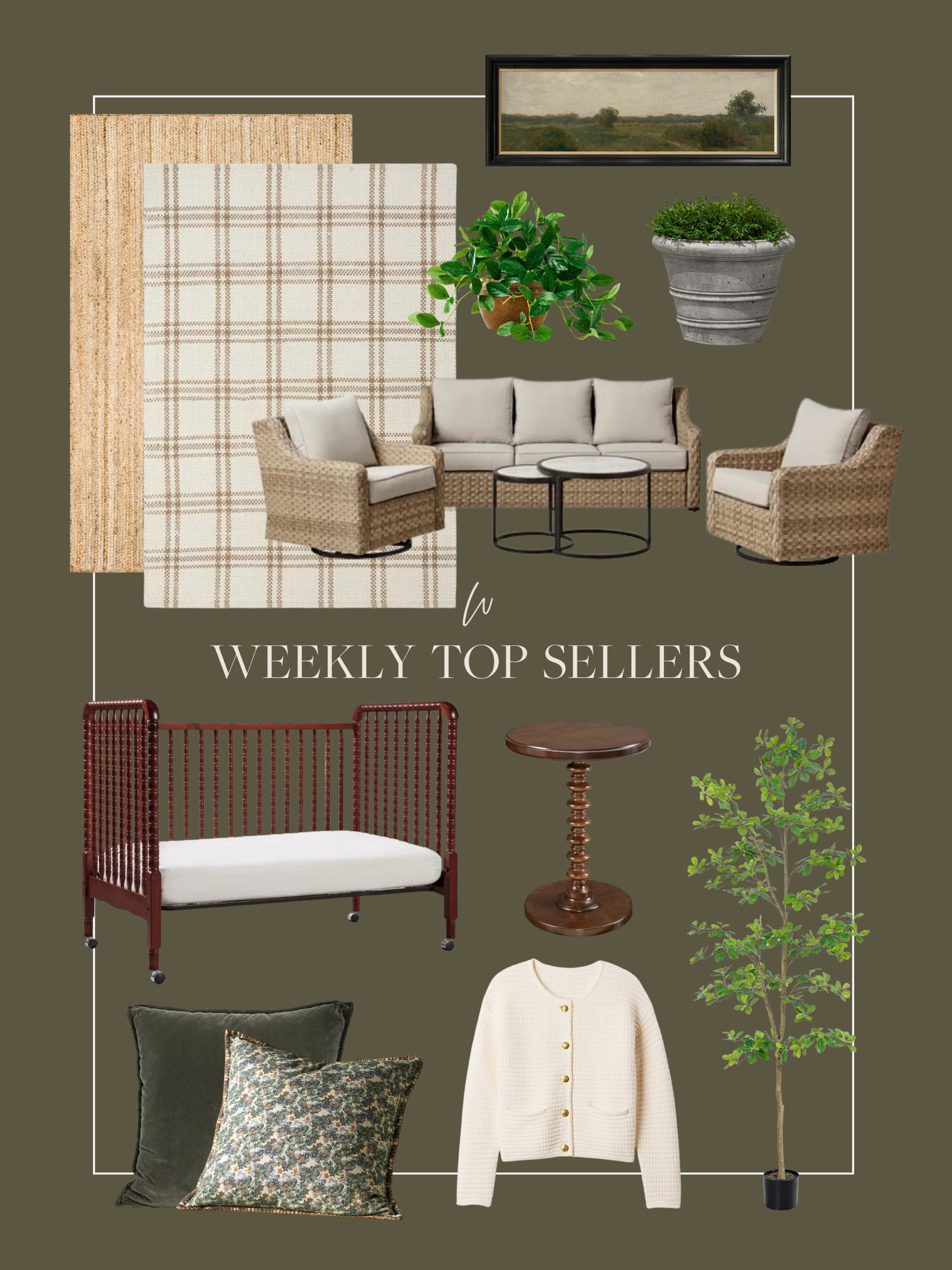 This week’s top sellers! You guys are loving this beautiful Walmart patio set again this year! It’s $200 off right now, and I know it will sell out again. Both of these area rugs in our home were top sellers, as was baby girl’s crib! So many personal favorites! 

#LTKhome #LTKstyletip #LTKsalealert