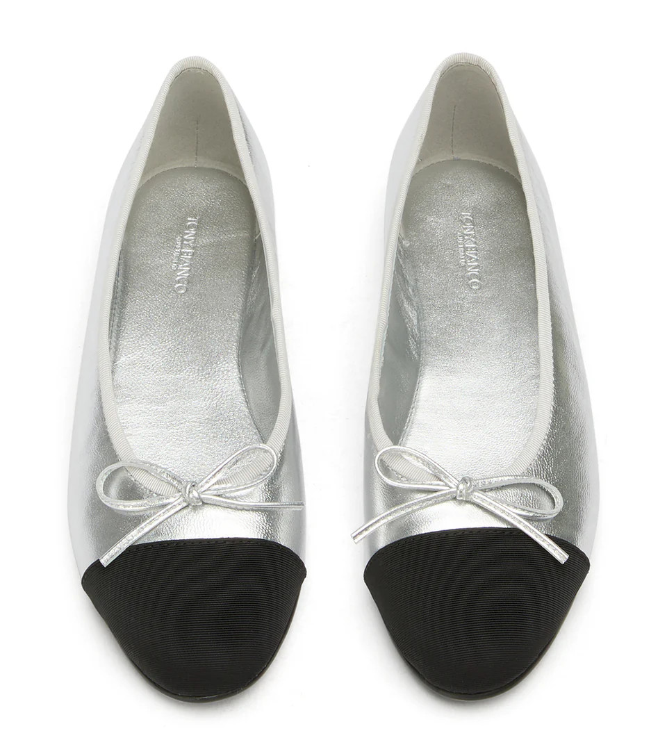 Robyn Silver Nappa/Black Grosgrain | Tony Bianco US