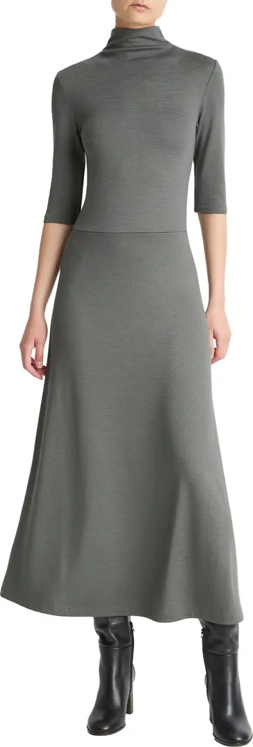 Turtleneck A-Line Maxi Dress | Nordstrom