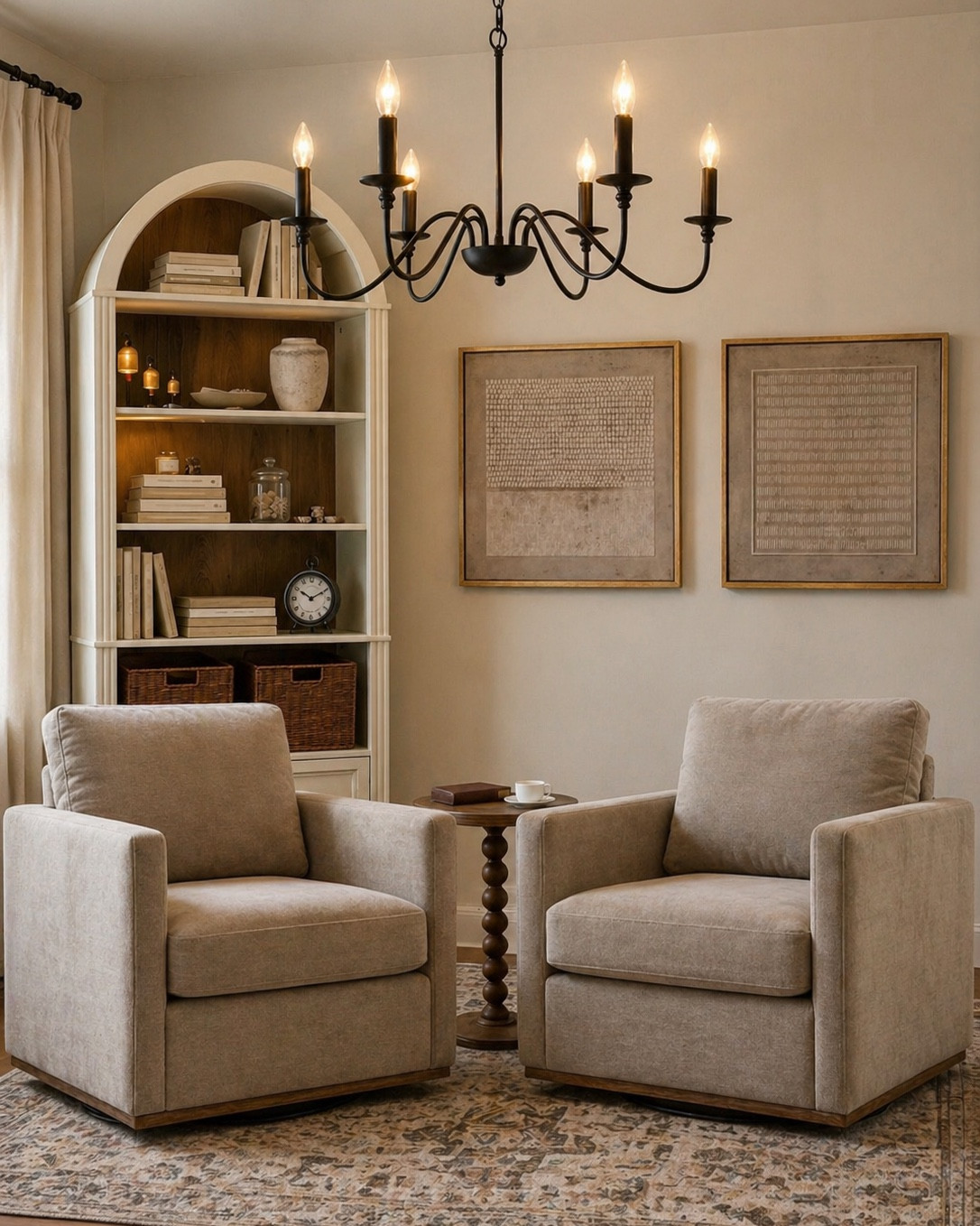 Cozy Neutral Living Room Amazon Finds That Feel High-End

Follow @farmtotablecreations on Instagram for more cozy, elevated finds 🤍

This setup is all about creating a warm, inviting space with pieces that feel timeless and easy to live with. Soft upholstered chairs, layered textures, and warm wood tones bring that cozy, collected look together. The finishing touches—from the statement chandelier to the styled shelving and neutral artwork—add just the right amount of detail without overwhelming the space.

#livingroomfurniture #accentchairs #arearug #homedecor #neutraldecor

#LTKSaleAlert #LTKHome