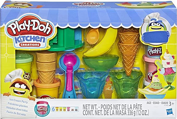 Play-Doh Kitchen Creations Ice Cream Party Play Food Set with 6 Non-Toxic Colors, 2 Oz Cans (Amaz... | Amazon (US)
