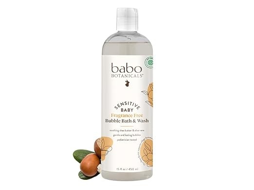 Babo Botanicals Sensitive Baby Fragrance-Free 2-in-1 Bubble Bath & Wash - Shea Butter, Calendula ... | Amazon (US)