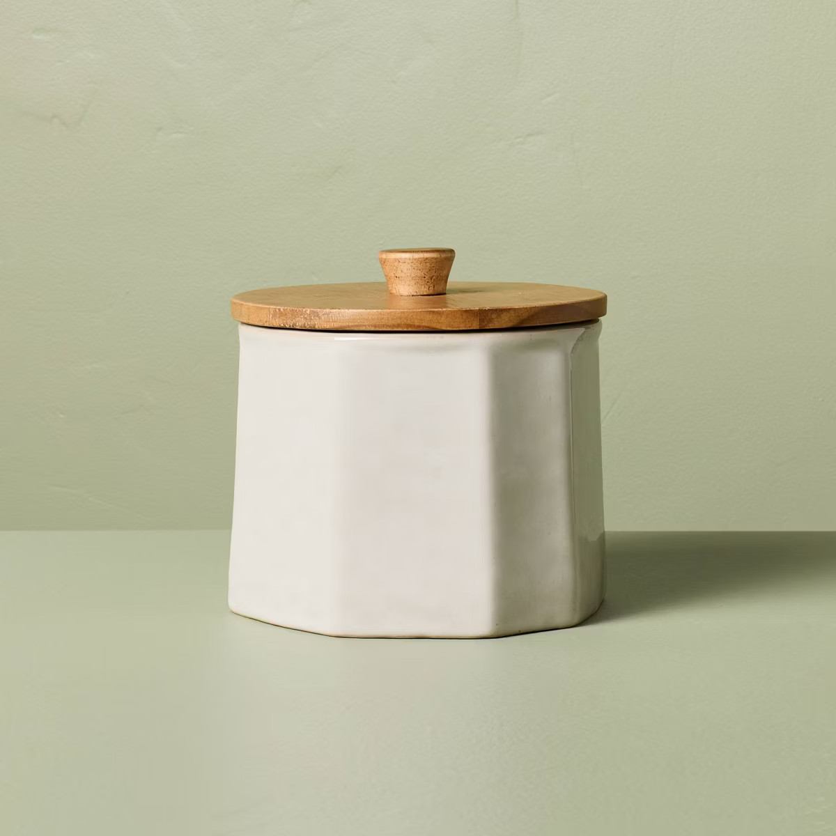 Ceramic Stoneware Food Storage Canister Sour Cream - Hearth & Hand™ with Magnolia | Target