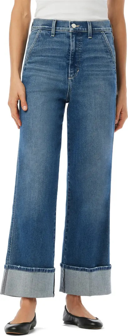 The Trixie Cuffed High Waist Wide Leg Trouser Jeans | Nordstrom Rack