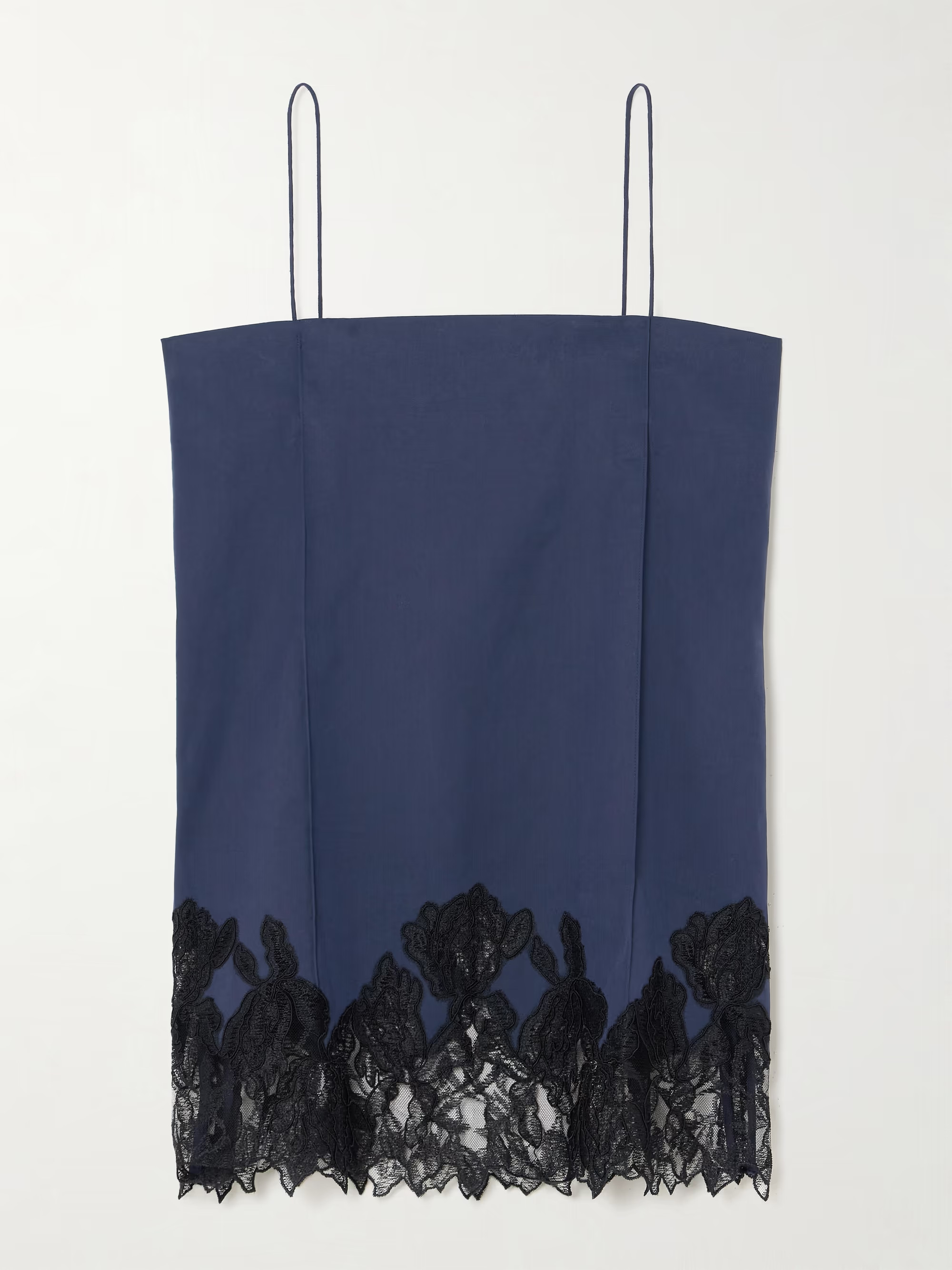 Elsain scalloped guipure lace-trimmed cotton-blend twill top | NET-A-PORTER (US)