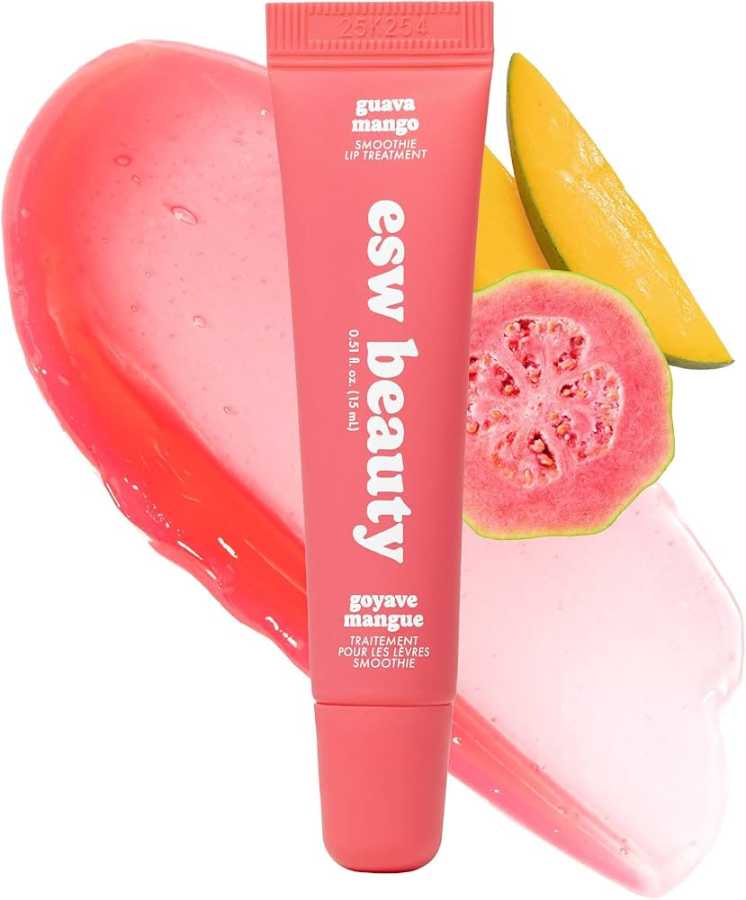 ESW Beauty Guava Mango Smoothie Lip Treatment - Light Pink Tint with Shea Butter, Peptides, Guava... | Amazon (US)