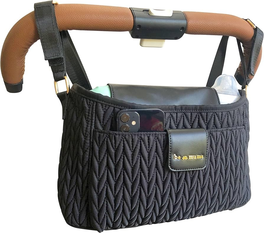 BeMums Universal Stroller Caddy / Organizer with Insulated Cup Holder, 2-in-1 Shoulder Strap for ... | Amazon (US)