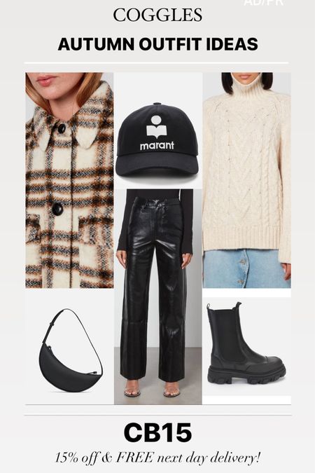Autumn outfit idea - Coggles discount code - CB15 - 15% off and free next day delivery. 

Isabel marant cap - ganni rubber boots - knitwear - leather trousers - checked shacket - fall outfit idea 

#LTKsalealert #LTKshoecrush #LTKSeasonal