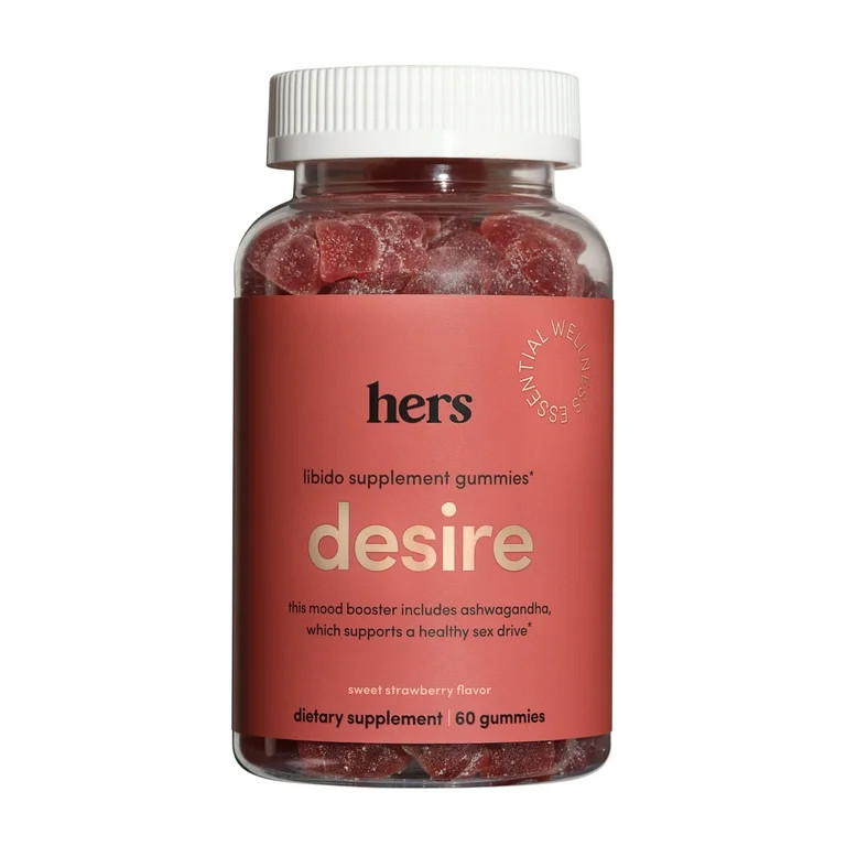 Hers Desire Libido Supplement Gummies, Sweet Strawberry Flavor, 60 Count | Walmart (US)