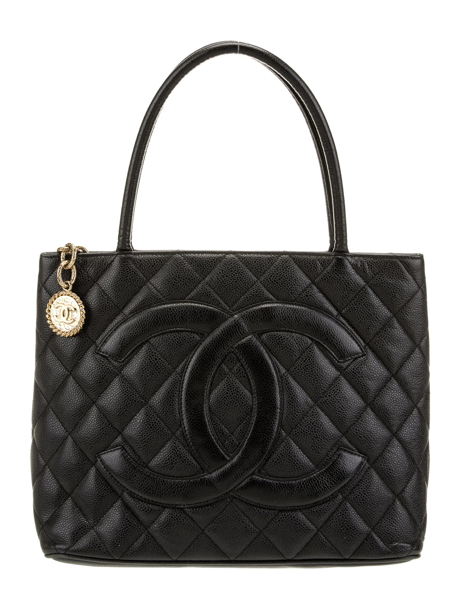 Chanel Caviar Medallion Tote - Black Totes, Handbags - CHA1235685 | The RealReal | The RealReal