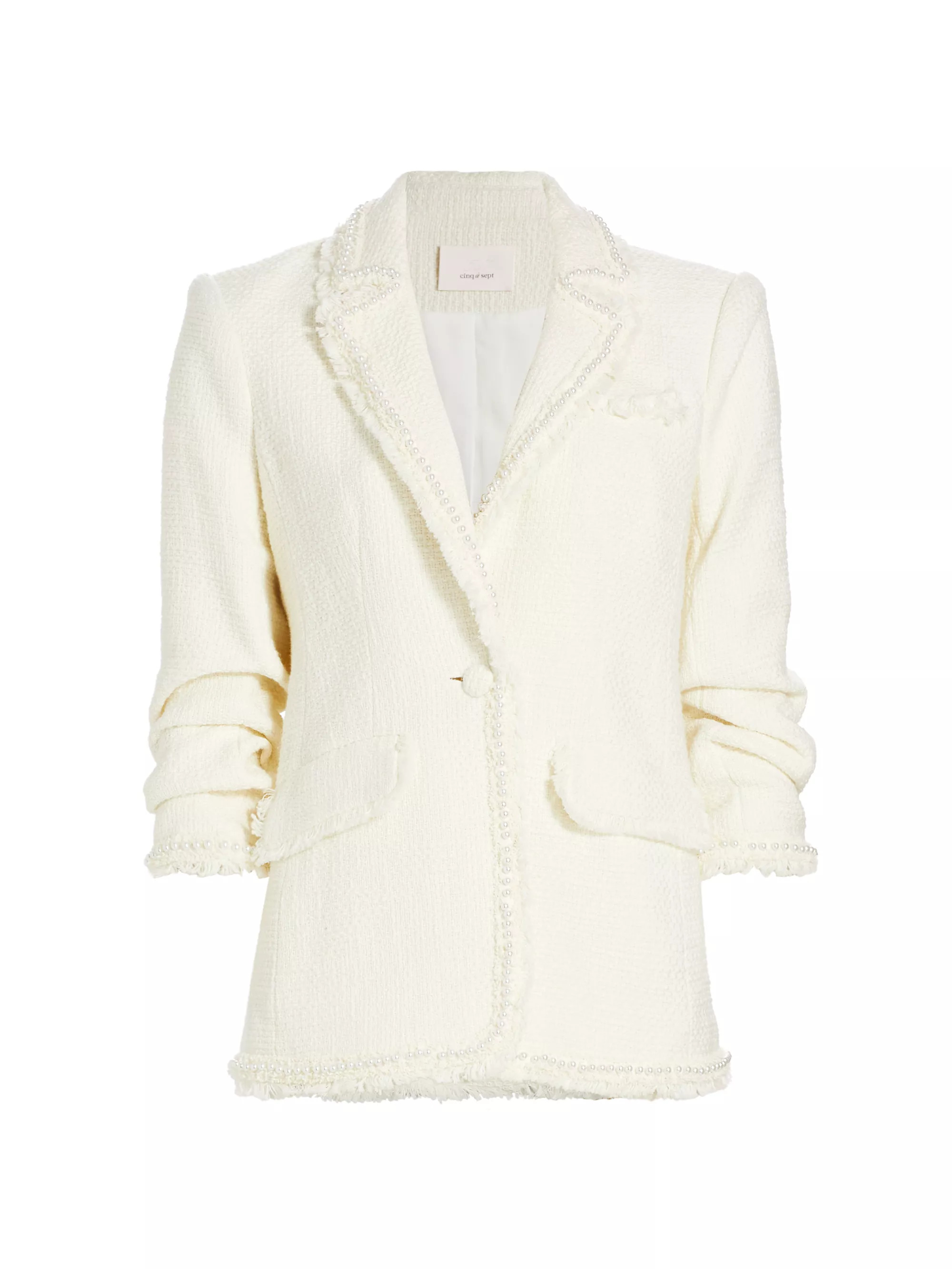 Khloe Faux-Pearl Bouclé Blazer | Saks Fifth Avenue