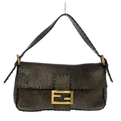 Auth FENDI Selleria/Mamma Bucket 8BR101 Bronze Leather Women's Handbag | eBay US