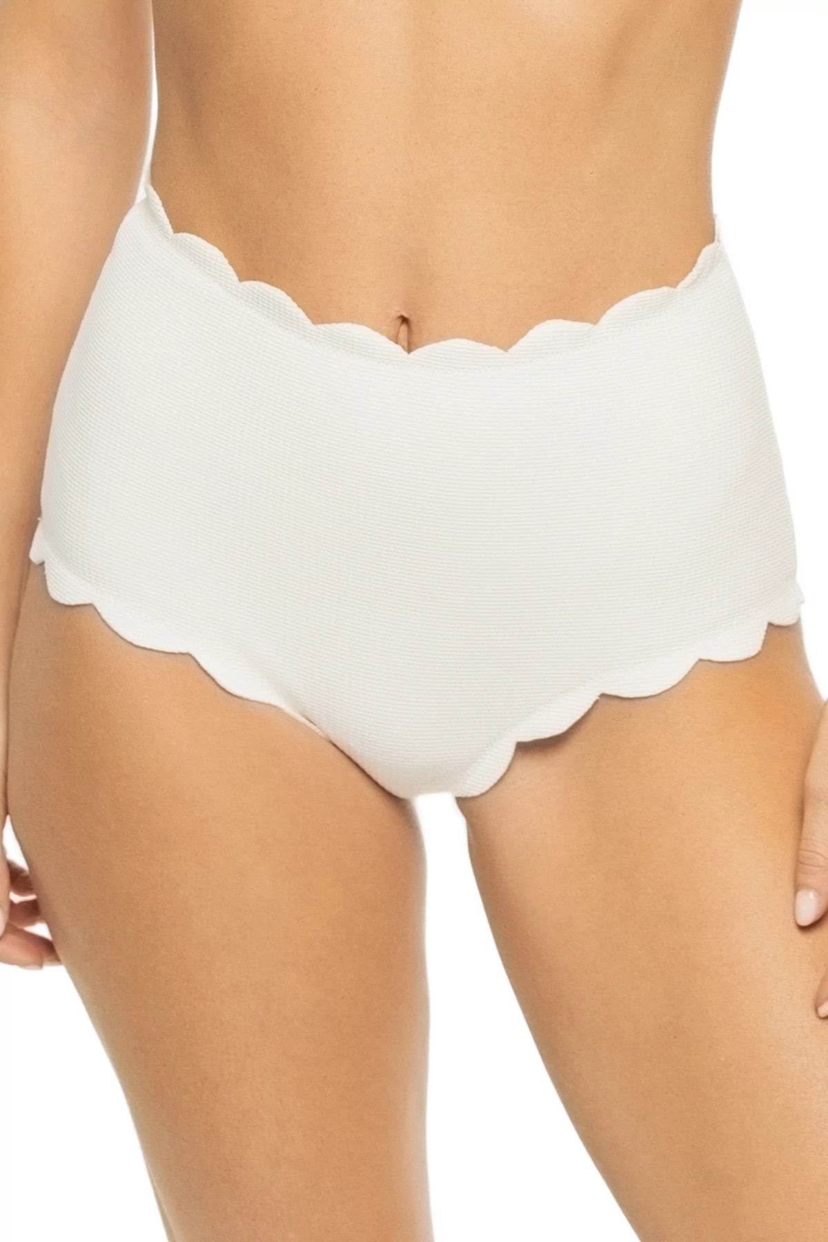 Santa Monica Scallop High Waist Bikini Bottom | Everything But Water