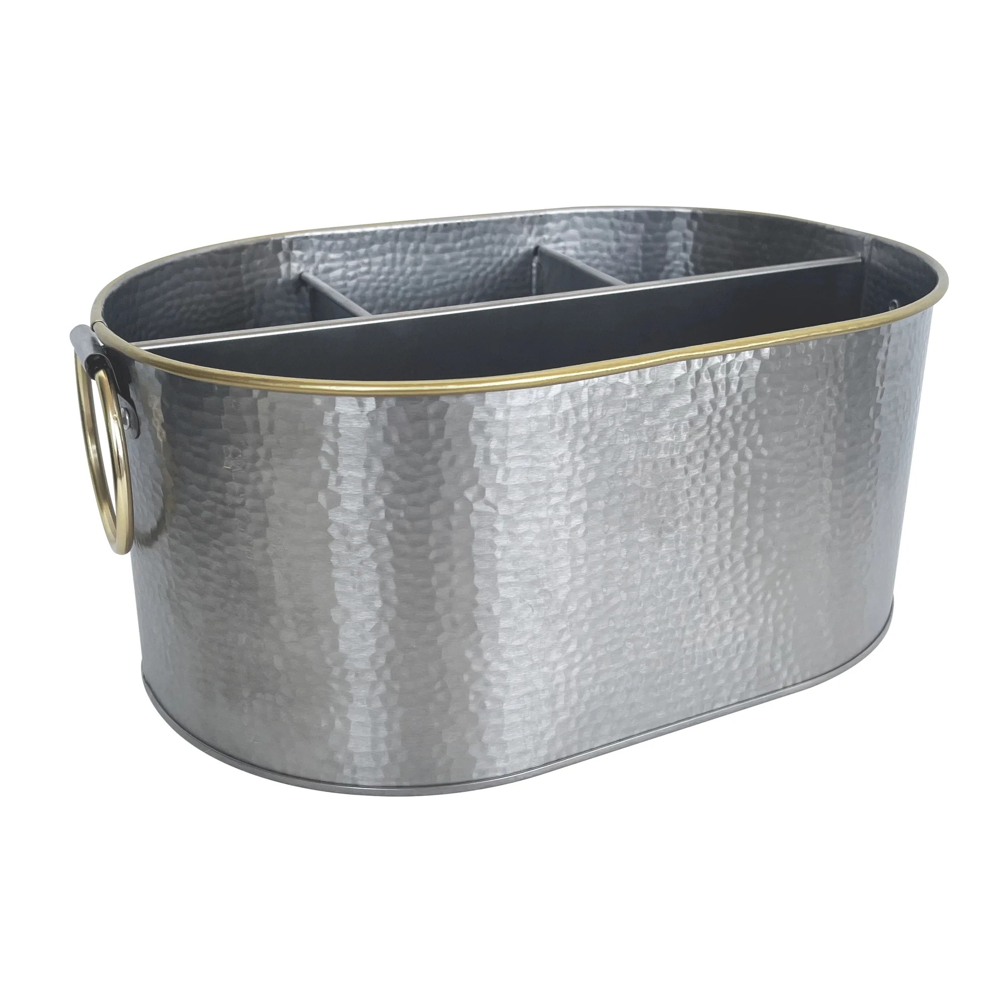 Better Homes & Gardens Stainless Steel Hammered Multiuse Caddy,11.96 in x 7.99 in | Walmart (US)