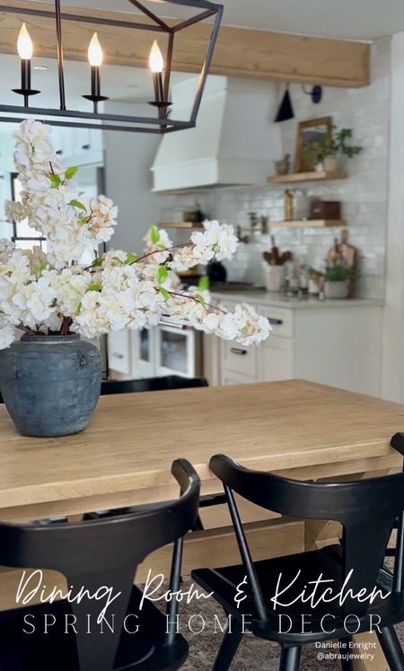 All my favorite home decor finds for my kitchen and dining room 💫

🏷️ spring home decor , spring flowers , spring florals , dining room table , pottery barn , rustic vase , cherry blossoms , open shelves , dining room chairs , black chair , kitchen decorr


#LTKxTarget #LTKSeasonal #LTKhome