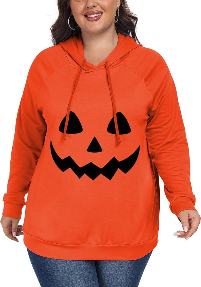 Plus Size Hoodies for Women Long Sleeve Pullover Shirts Drawstring Tops XL-5XL | Amazon (US)