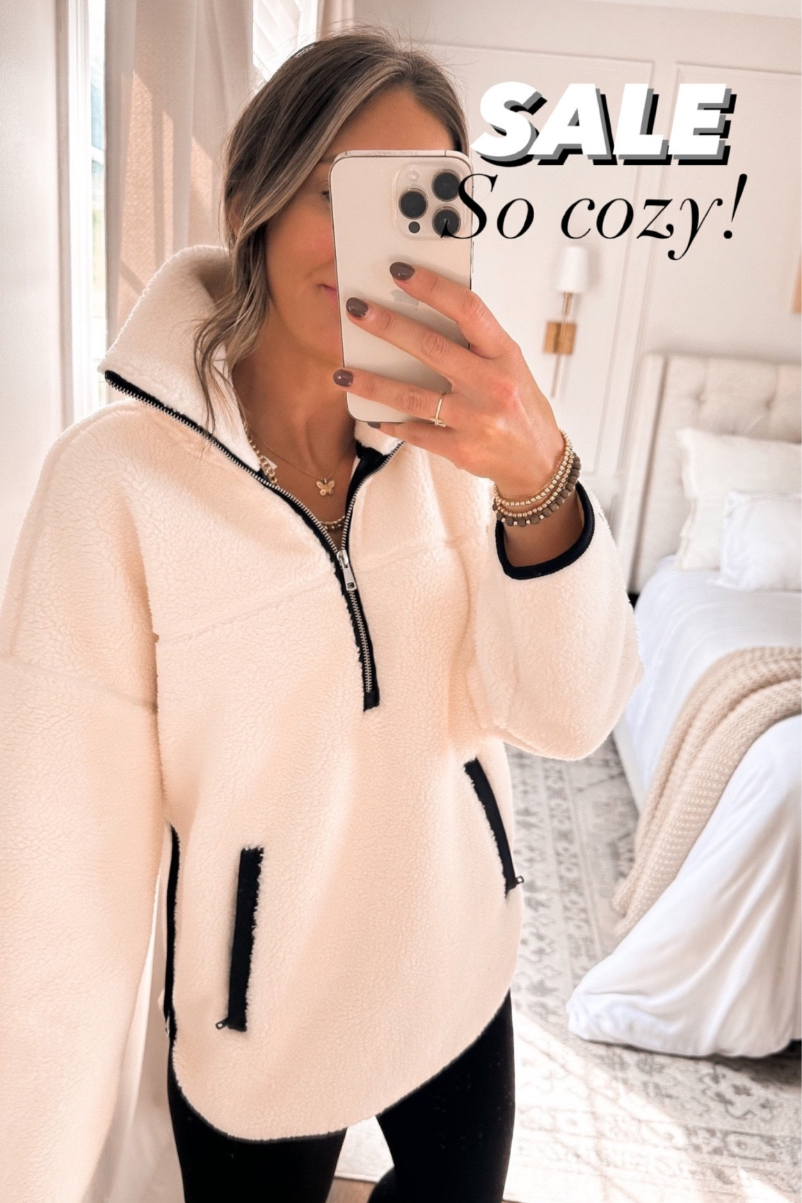 Cozy Sherpa half zip on major sale! Almost sold out!! Fits true to size. 



#LTKfindsunder100 #LTKsalealert #LTKSeasonal