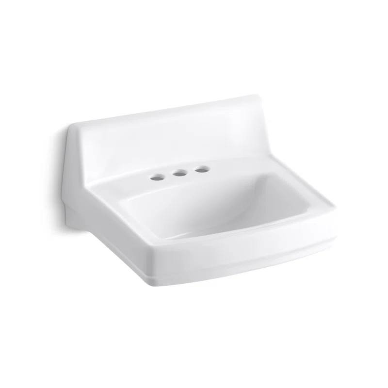 2030-0 Greenwich Ceramic 21" Wall Mount Bathroom Sink with Overflow | Wayfair North America