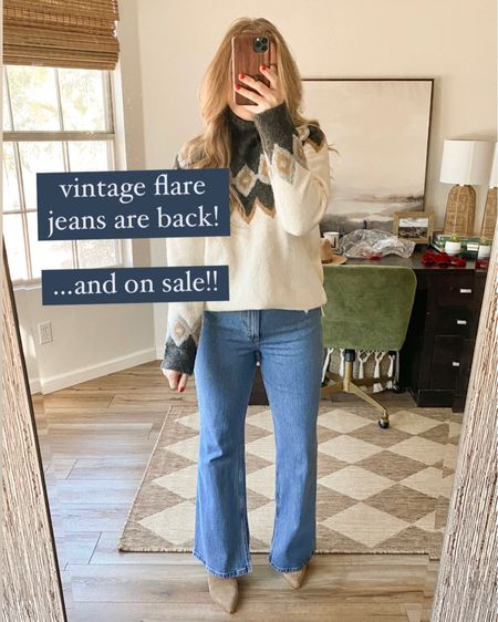 Abercrombie jeans sale. Vintage flare denim. TTS Wearing a 26 short here, but I exchanged for a 26 regular so they could cover with boots. (I’m 5’3) 

#LTKsalealert #LTKSeasonal #LTKBacktoSchool