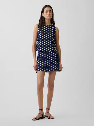 Linen-Blend Mini Skort | Gap (CA)